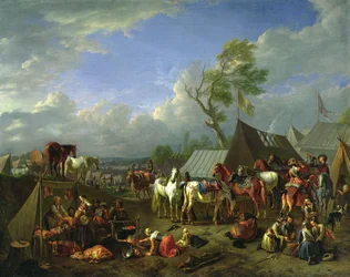 Militair kampement, ca.1697 (olieverf op doek)