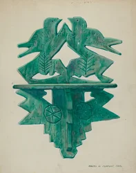 Vogelplank, c.1940 (aquarel)