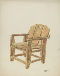 Stoel, c.1938 (aquarel op karton)