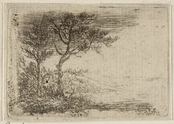 Duits: Landschap met twee bomen
