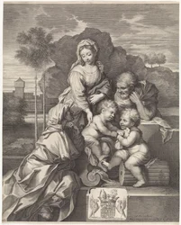 Heilige familie met Elisabet en Johannes de Doper