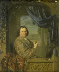Portret van een man met een horloge