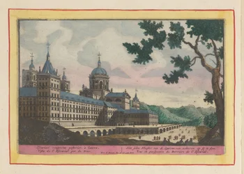 Gezicht op de achterzijde van het Escorial