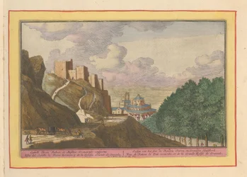 Gezicht op het Alcazaba en de kathedraal van Granada