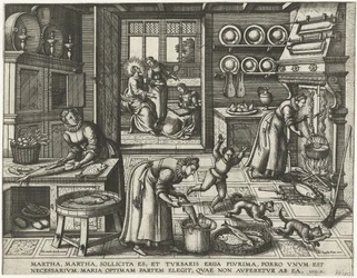 Christus in het huis van Martha en Maria