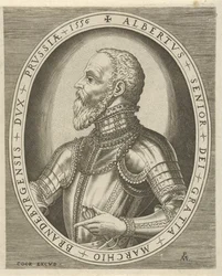 Portret van Albrecht Friedrich, marktgraaf van Brandenburg