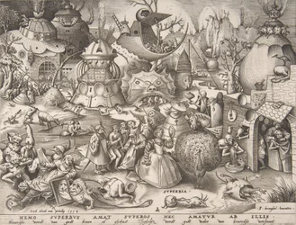 Hoogmoed Superbia, uit de serie De zeven hoofdzonden, 1558