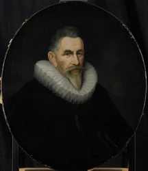 Portret van Johan van der Veecque, directeur van de Rotterdamse Kamer van de Nederlandse Oost-Indische Compagnie, gekozen in 1602