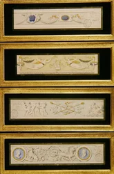 Vier ontwerpen voor frieses, ca. 1823