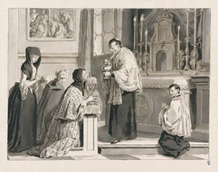 Heilige Communie of De Eucharistie uit De Zeven Sacramenten