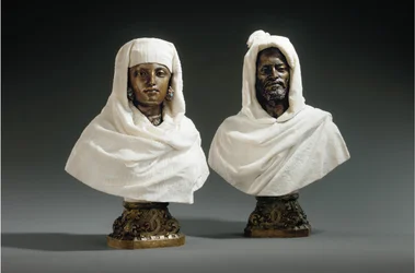 Bustes van een Sheikh en een Sheikha, ca. 1865-70