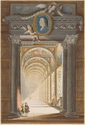 Perspectivisch uitzicht van de loggia