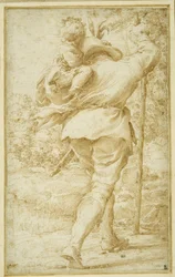Sint Christoffel die het Christuskind overzet