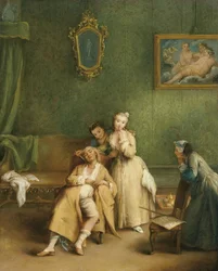 Het kietelen, ca. 1755