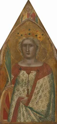 Sint Catharina van Alexandrië, met een Engel (rechter paneel)