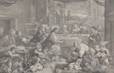 Christus verandert water in wijn op de bruiloft te Kana, 1743-1763