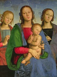 Madonna en Kind met St. Catharina en St. Rosa, 1493