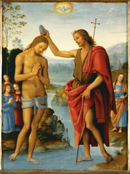 De Doop van Christus (schilderij op hout)