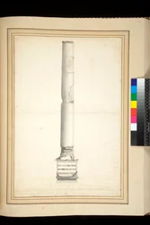 De zuil van Antoninus Pius getoond voor restauratie