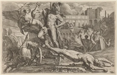 Achilles die het Lichaam van Hector Voortsleept