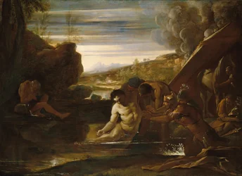 Alexander de Grote Gered uit de Rivier Cydnus