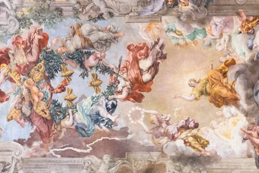 De triomf van de goddelijke voorzienigheid (detail)