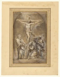 Christus aan het kruis met de Maagd Maria, Maria Magdalena en Johannes