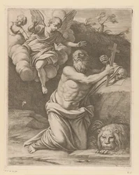 De heilige Hieronymus in de woestijn