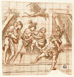Allegorische scène met Vader Tijd