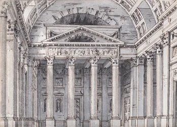 Toneelontwerp voor de opera Belisario door Gaetano Donizetti, 1820s