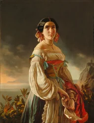 Portret van prinses Lina Gagarina