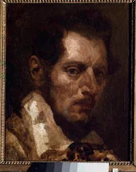 Zelfportret in de stijl van Theodore Gericault