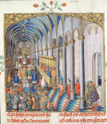 Wijding van de bisschop, uit het Pontificale van bisschop Erasmus Ciolek