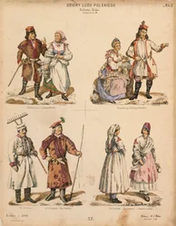 Voorbeelden van Poolse volkskostuums, uitgegeven door K.S. Wolski, Krakau, 1888