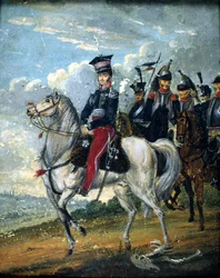 Prins Józef Antoni Poniatowski (1763-1813) met gidsen, ca. 1813