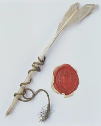 Veerpen en lakzegel