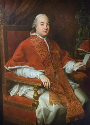 Portret van Pius VI Braschi, ca. 1776 (olieverf op doek)