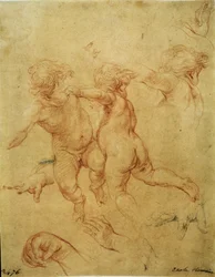 Studie Voor Twee Putti (Twee Vliegende Putti. Studie), ca.1740 (sanguine)