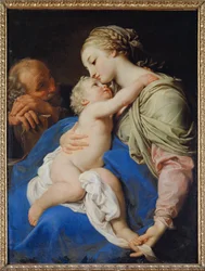 De Heilige Familie (schilderij op doek)