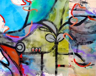 Levendige abstracte plant