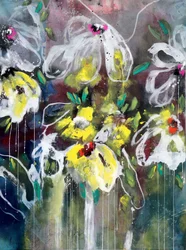 Levendige bloemenuitdrukking