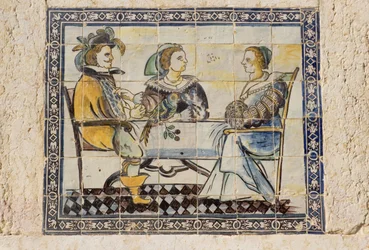 Azulejo-tegels in de paleistuinen