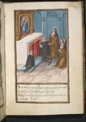 Illustratie uit een geschiedenis van de omzwervingen van de nonnen van Syon, samengesteld in Lissabon in het begin van de 17e eeuw