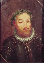 Portret van Luis Vaz de Camoes (ca.1524-80) 16e-17e eeuw