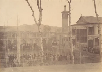 Paleis van de Shah, Eerbetoon aan de Shah, Fete de Salam, Teheran, Iran, 1840s-60s