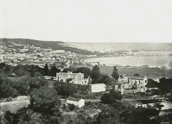 Uitzicht vanaf de Mustafa, Algiers, Algerije, 1895