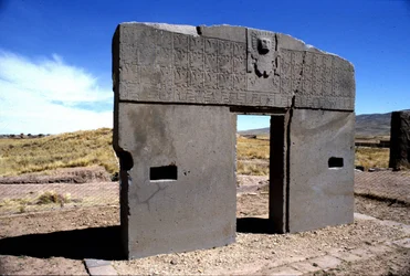 Pre-Columbiaanse archeologische site van Tiahuanaco, Bolivia