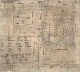 Azteekse Oztoticpac kaart, ca. 1540