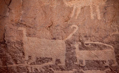 Petrogliefen, Chaco Culture National Historical Park, 2014 (foto)