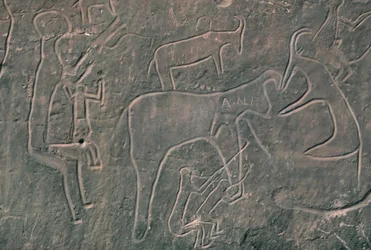 Menselijke figuren en dieren (rotsschildering)